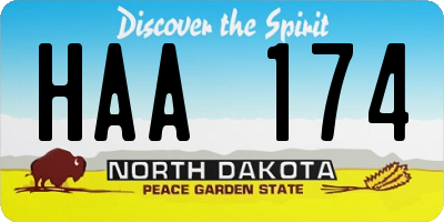 ND license plate HAA174