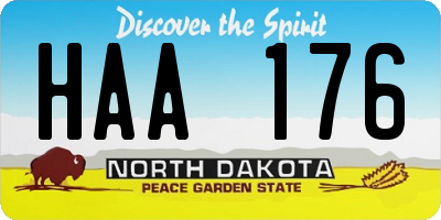 ND license plate HAA176