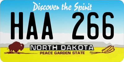 ND license plate HAA266