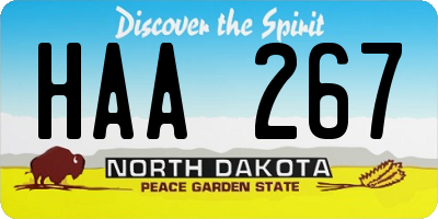 ND license plate HAA267