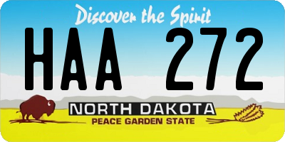 ND license plate HAA272