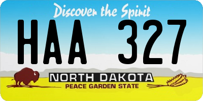 ND license plate HAA327