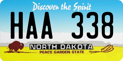 ND license plate HAA338