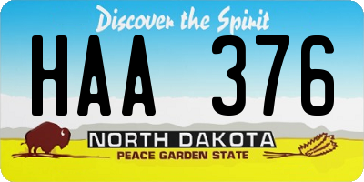 ND license plate HAA376