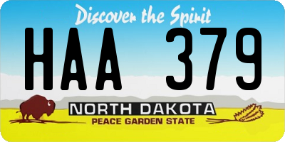 ND license plate HAA379