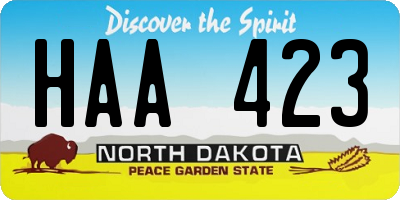 ND license plate HAA423