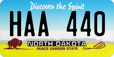 ND license plate HAA440