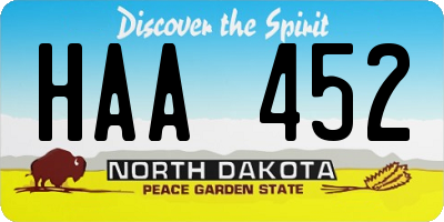 ND license plate HAA452