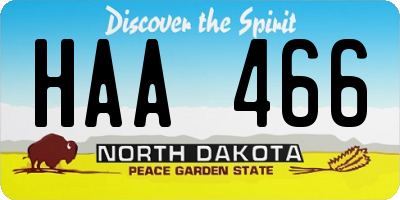 ND license plate HAA466
