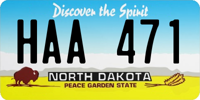 ND license plate HAA471