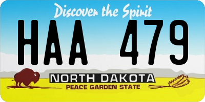 ND license plate HAA479