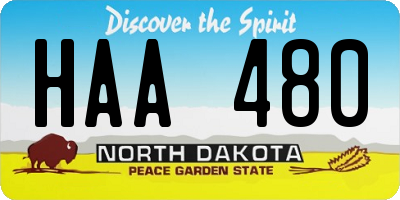 ND license plate HAA480