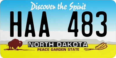 ND license plate HAA483