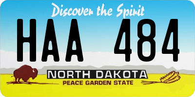 ND license plate HAA484