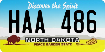 ND license plate HAA486