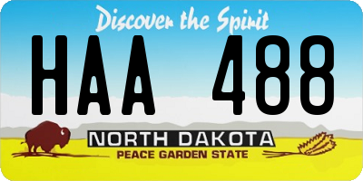 ND license plate HAA488