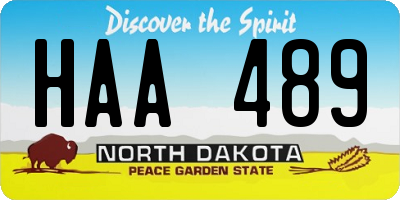 ND license plate HAA489