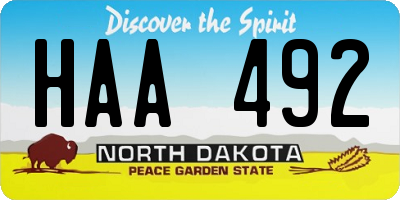 ND license plate HAA492