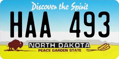 ND license plate HAA493