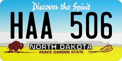 ND license plate HAA506