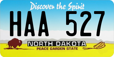 ND license plate HAA527