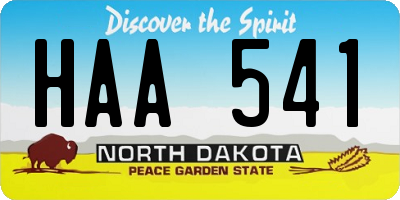 ND license plate HAA541