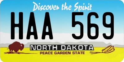 ND license plate HAA569