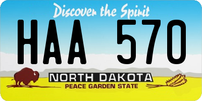 ND license plate HAA570
