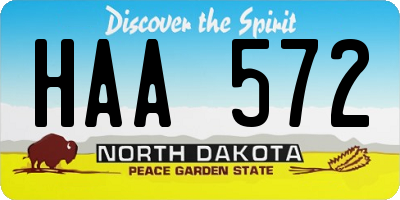 ND license plate HAA572