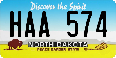 ND license plate HAA574