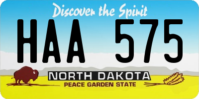 ND license plate HAA575