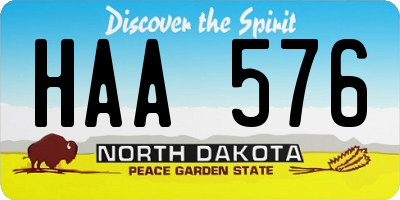 ND license plate HAA576