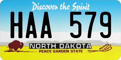 ND license plate HAA579