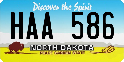 ND license plate HAA586