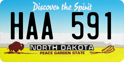 ND license plate HAA591