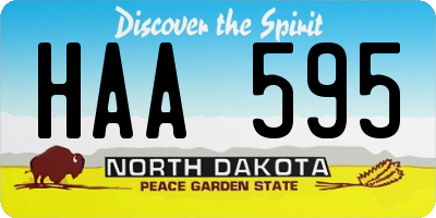 ND license plate HAA595