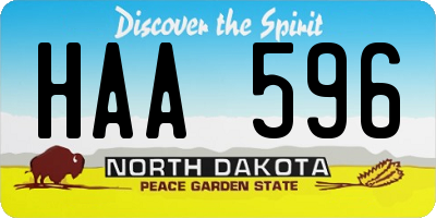 ND license plate HAA596