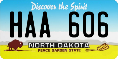 ND license plate HAA606