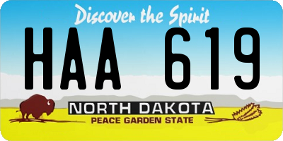 ND license plate HAA619