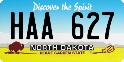 ND license plate HAA627