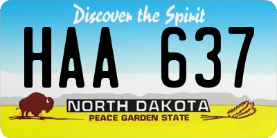ND license plate HAA637