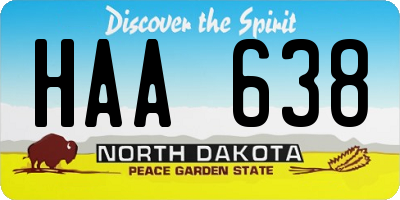 ND license plate HAA638