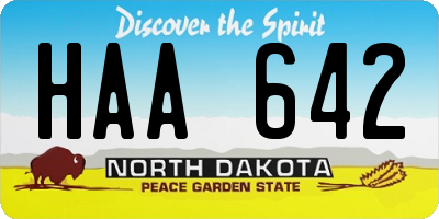 ND license plate HAA642