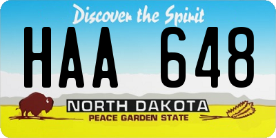 ND license plate HAA648