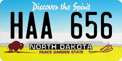 ND license plate HAA656