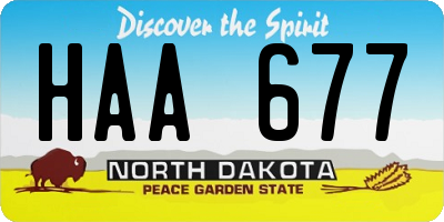 ND license plate HAA677