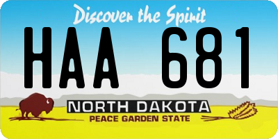 ND license plate HAA681