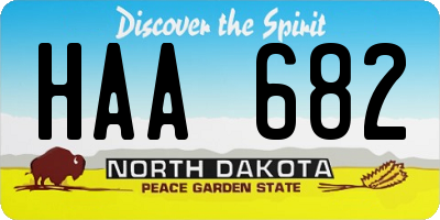 ND license plate HAA682