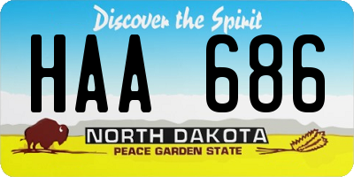 ND license plate HAA686