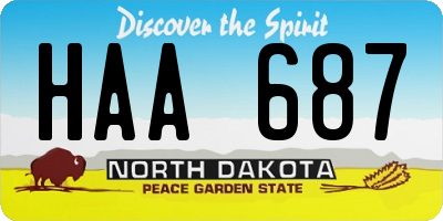 ND license plate HAA687